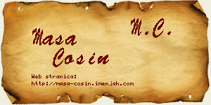 Maša Ćosin vizit kartica